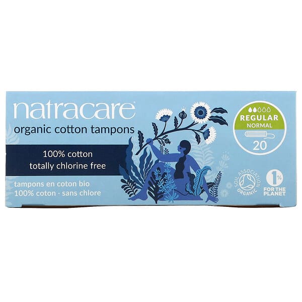 Natracare, Organic Cotton Tampons, Regular, 20 Tampons