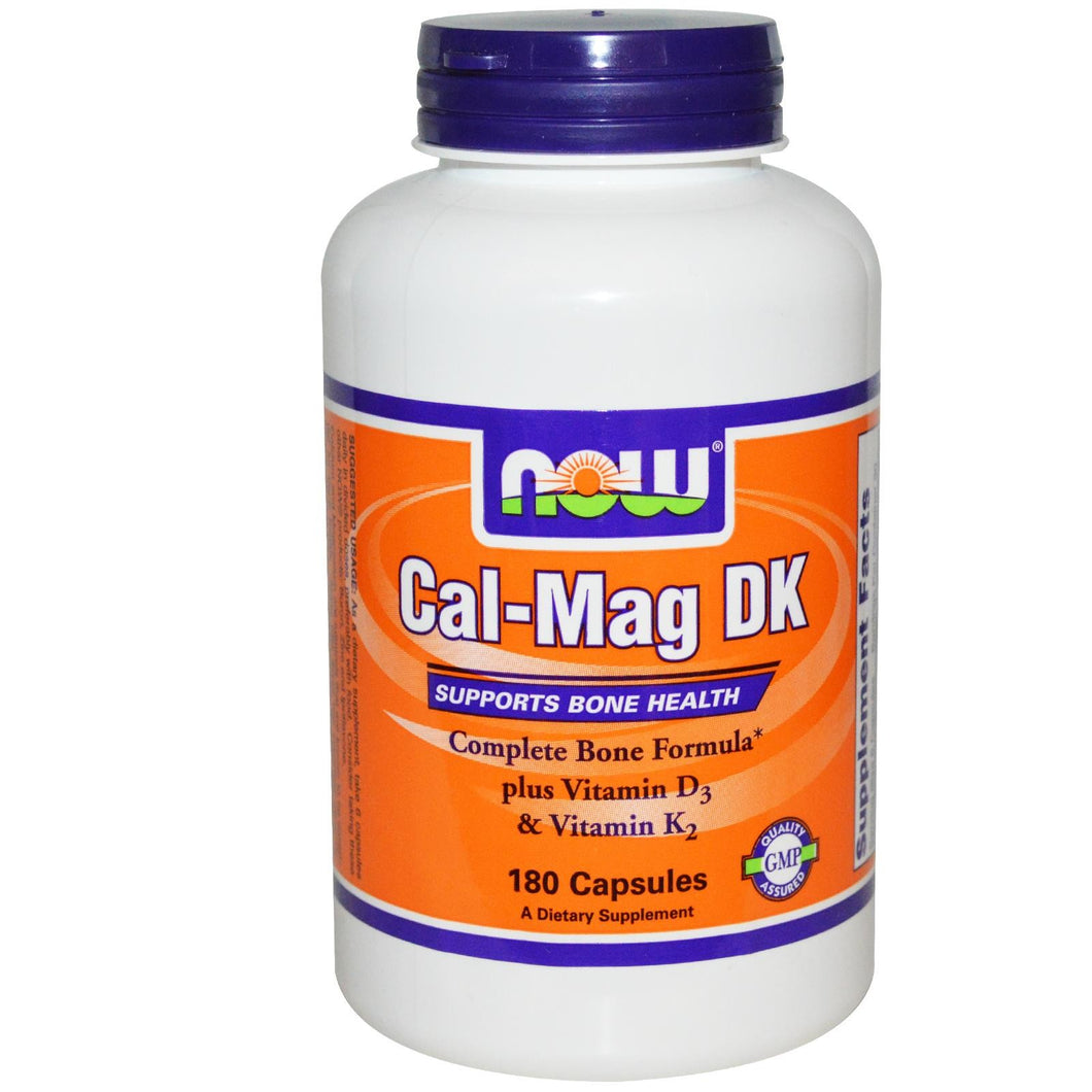 Now Foods Cal-Mag Calcium Magnesium Vitamin D3 & K2 180 Capsules