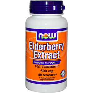 Now Foods Elderberry Extract 500mg 60 Vcaps