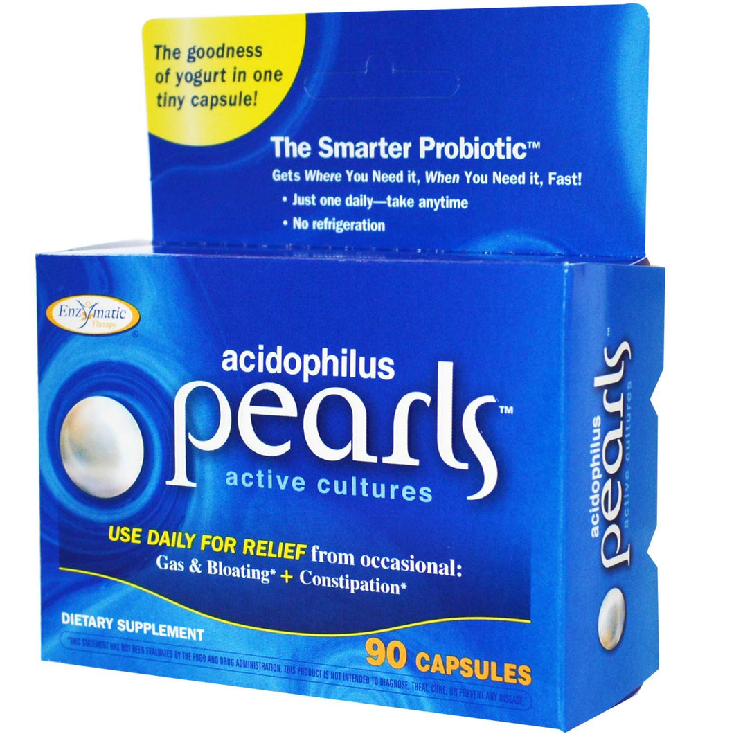 Enzymatic Therapy Acidophilus Pearls 90 Capsules - Dietary Supplement