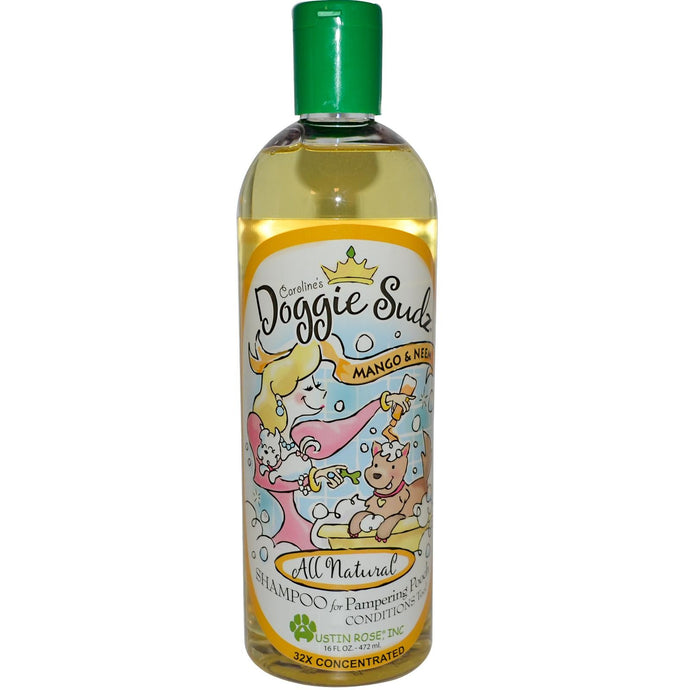 Austin Rose Inc., Caroline's Doggie Sudz Shampoo for Pampering Pooch, Mango & Neem, 472 ml, 16 fl oz