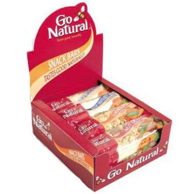 Go Natural, Snack Bar 50 g, Mixed Box, 6 Flavours X 16 Snack Bars