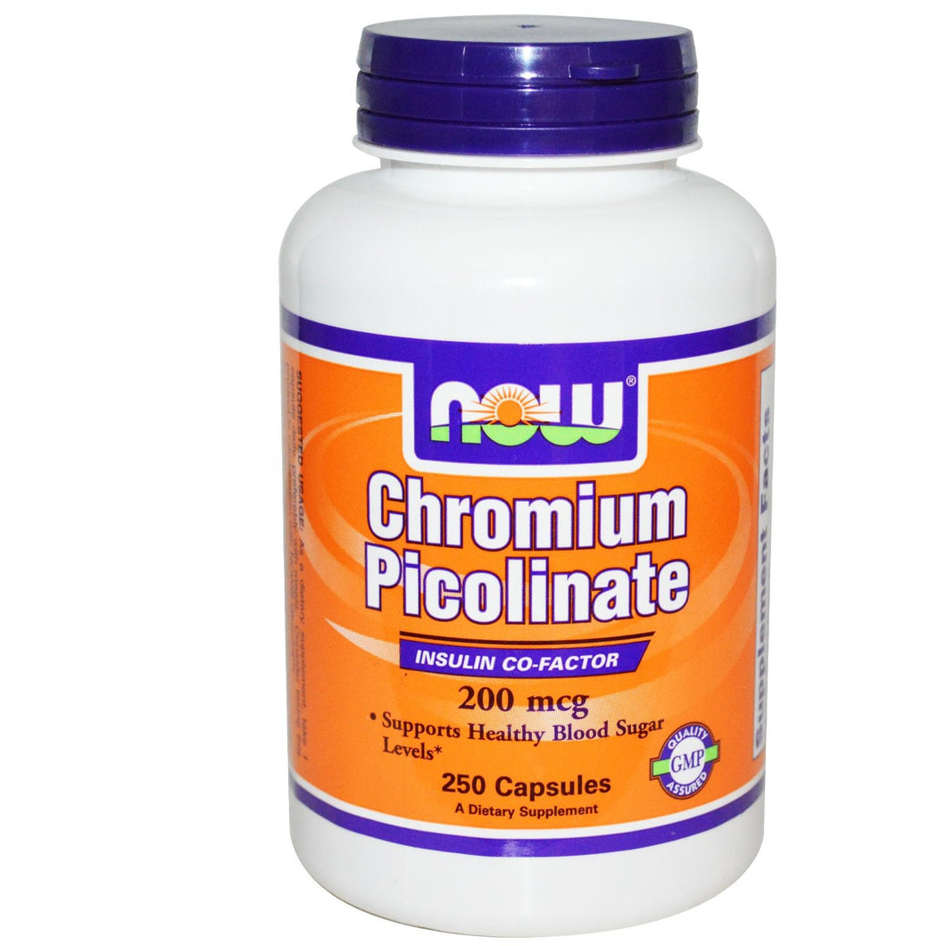 Now Foods Chromium Picolinate 250 Capsules 200mcg - Dietary Supplement