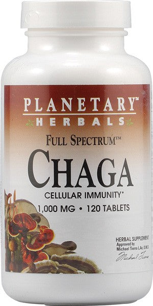 Planetary Herbals Full Spectrum Chaga 1000mg 60 Tablets