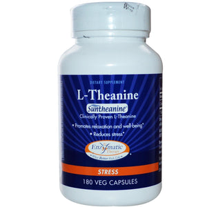 Enzymatic Therapy, L-Theanine, Stress, 180 VCaps - Dietary Supplement