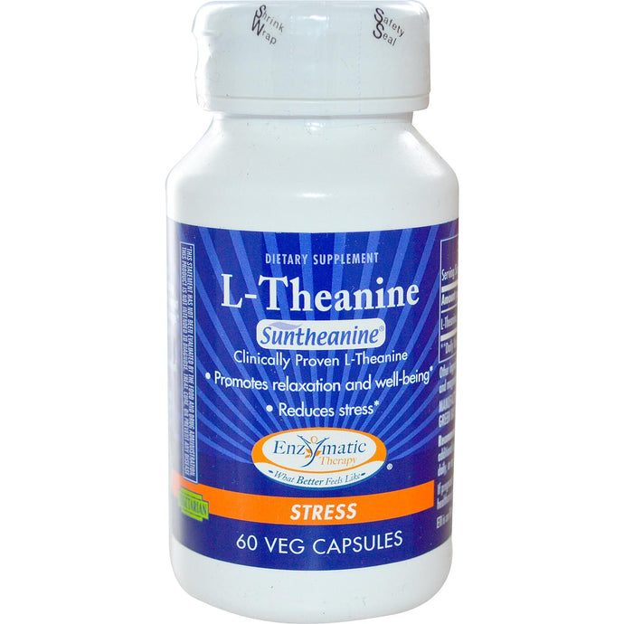 Enzymatic Therapy, L-Theanine, Stress, 60 VCaps - Dietary Supplement