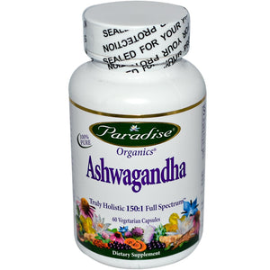 Paradise Herbs, Organics, Ashwagandha, 60 Veggie Caps