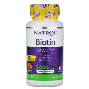 Natrol Biotin Strawberry 5000mcg 90 Tablets