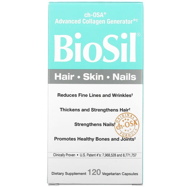 Natural Factors BioSil ch-OSA Advanced Collagen Generator 120 Vegetarian Capsules