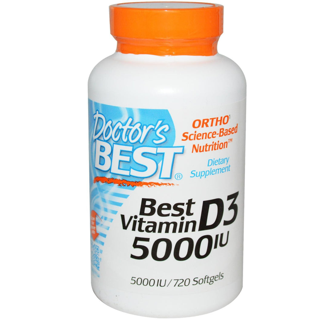 Doctor's Best, Best Vitamin D3, 5000IU, 720 Softgels