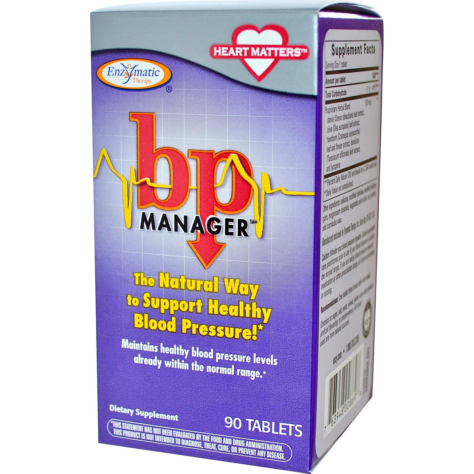 Enzymatic Therapy, bp Manager, 90 Tablets