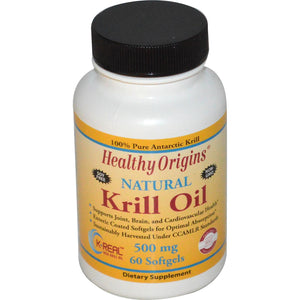 Healthy Origins Krill Oil Natural Vanilla Flavour 500mg 60 Softgels