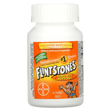 Load image into Gallery viewer, Flintstones, Children&#39;s Multivitamin Supplement + Immunity Support, Fruit, 60 Chewable Tablets