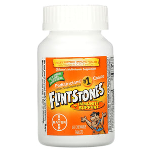 Flintstones, Children's Multivitamin Supplement + Immunity Support, Fruit, 60 Chewable Tablets
