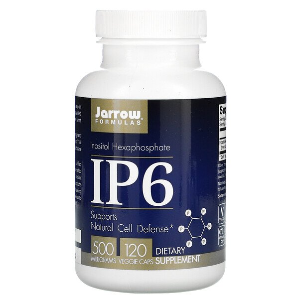 Jarrow Formulas IP6 Inositol Hexaphosphate 500mg 120 Capsules