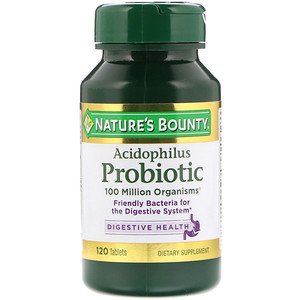 Nature's Bounty Acidophilus Probiotic 120 Tablets