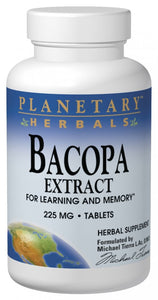 Planetary Herbals, Ayurvedics, Bacopa Extract, 225 mg, 120 Tablets