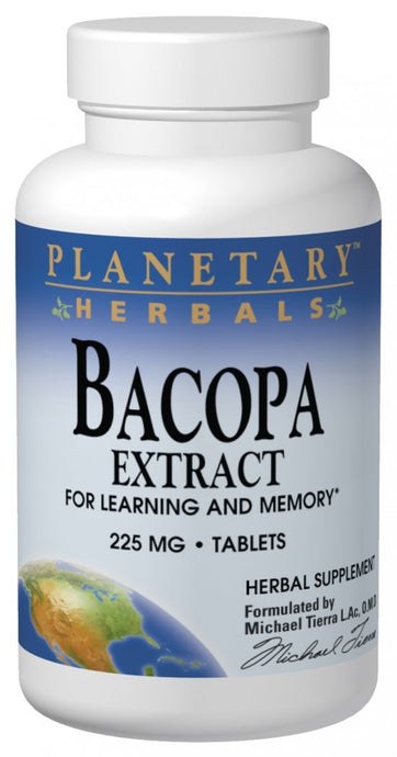 Planetary Herbals, Ayurvedics, Bacopa Extract, 225 mg, 120 Tablets