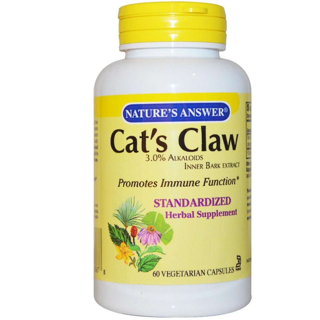 Nature's Answer, Cat's Claw, Standardised Extract, 60 Veggie Capsules