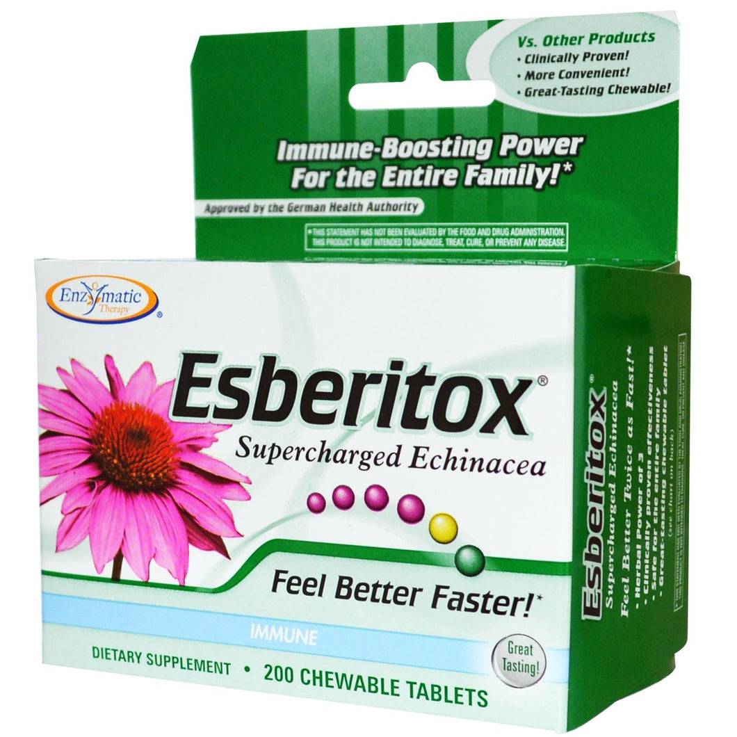 Enzymatic Therapy Esberitox Supercharged Echinacea 200 Chewable Tablets
