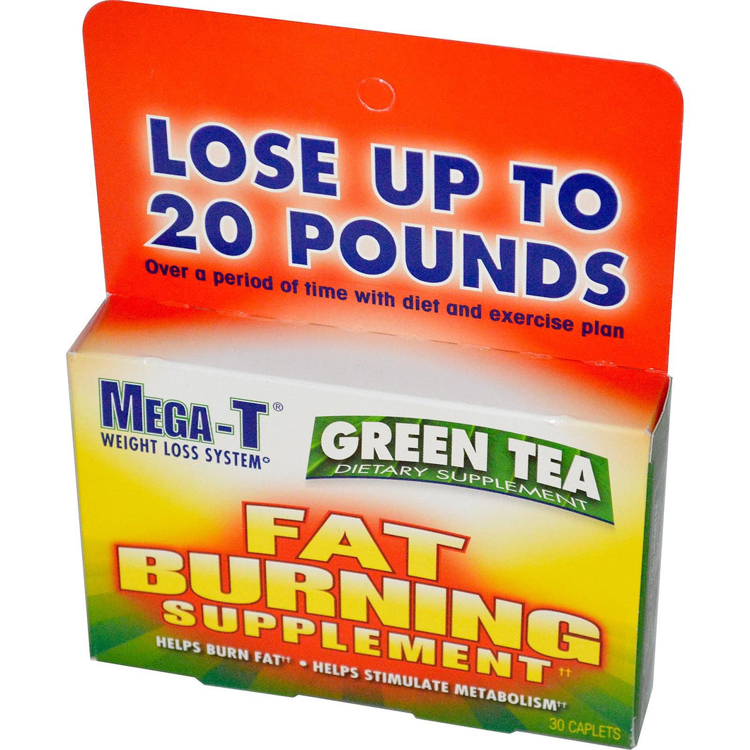 Mega-T, Green Tea, Fat Burning Supplement, 30 Caplets