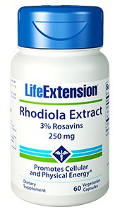 Life Extension Rhodiola Extract 250mg 60 Veggie Capsules