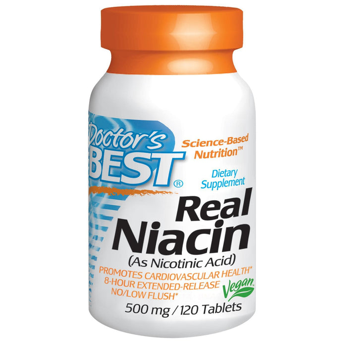 Doctor's Best, Sustained-Release Niacin with niaXtend, 500 mg, 120 Tablets