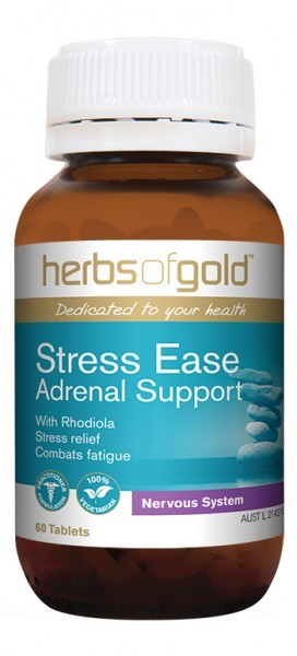 Herbs of Gold, Stress-Ease, Adrenal Support, 60 Tablets