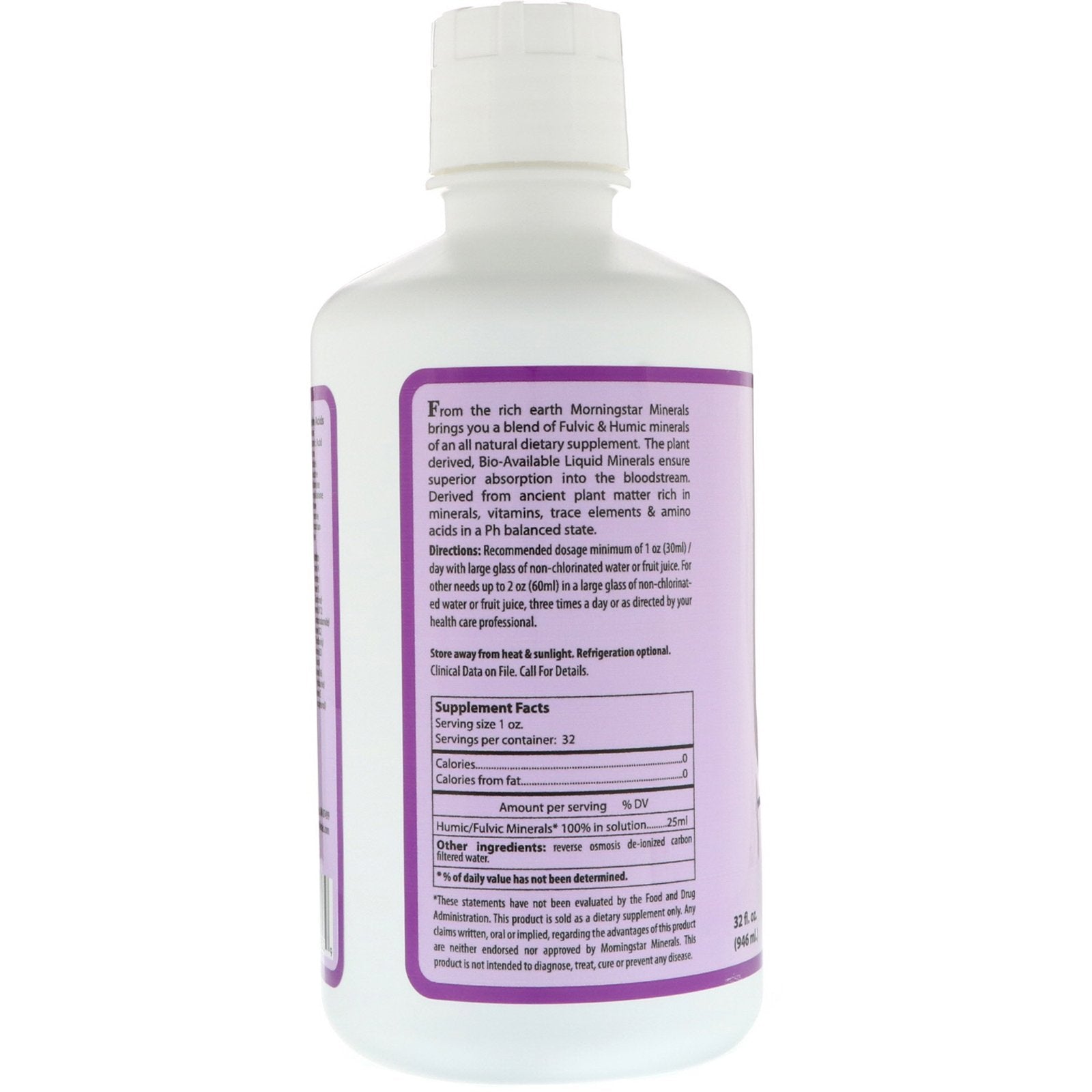 Morningstar Minerals Inner Vitality Fulvic / Humic Minerals 32 fl oz (946ml)