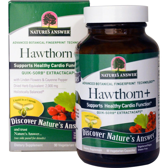 Nature's Answer, Hawthorn +, 90 Veggie Capsules - Dietary Supplement