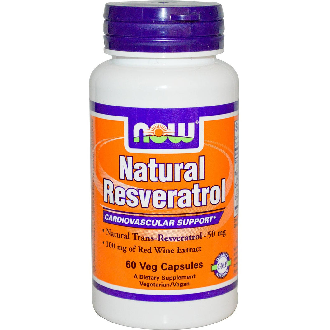 Now Foods, Natural Resveratrol, 50mg, 60 VCaps