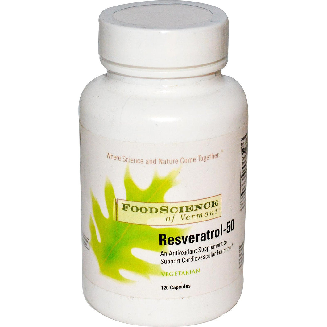 FoodScience Resveratrol-50 120 Capsules - Dietary Supplement