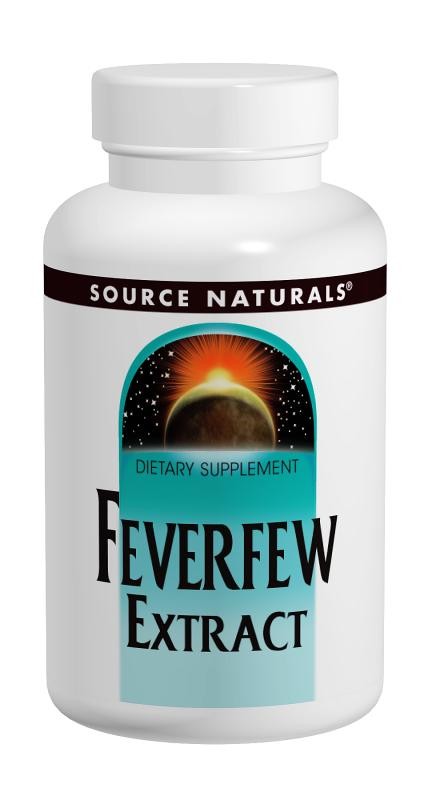 Source Naturals Feverfew Extract 100 Tablets - Dietary Supplement