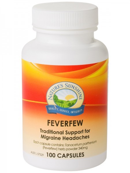 Nature's Sunshine, Feverfew, 340 mg, 100 Capsules - Health Supplement