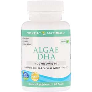 Nordic Naturals Algae DHA 500mg 60 Soft Gels