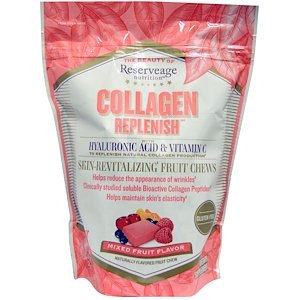 ReserveAge Nutrition Collagen Replenish Mixed Fruit Flavor 60 Soft Chews