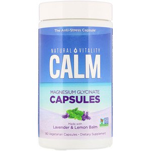 Natural Vitality Calm Magnesium Glycinate Capsules 180 Vegetarian Capsules