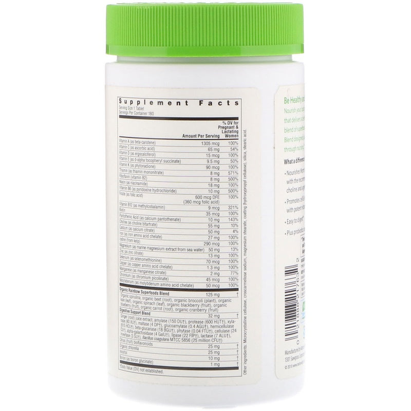 Rainbow Light Prenatal  Food Based Multivitamin 180 Tablets