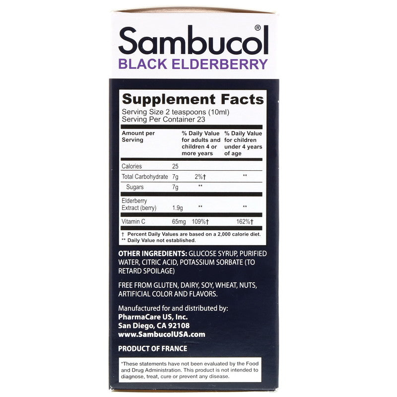 Sambucol Black Elderberry Syrup For Kids Berry Flavor 7.8 fl oz (230ml)