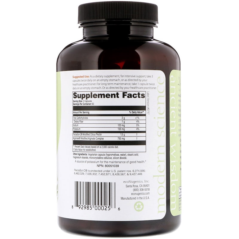 PectaClear Econugenics Environmental Toxin Cleanse 180 Vegetable Capsules