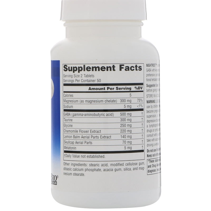 Source Naturals, Sleep Science, NightRest with Melatonin, 100 Tablets
