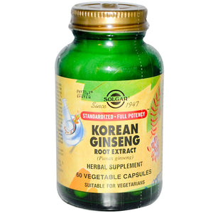 Solgar Korean Ginseng Root Extract 60 Veggie Capsules