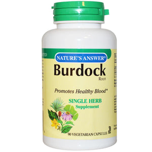 Nature's Answer Burdock Root 90 Veggie Capsules - Herbal Supplement