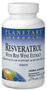 Planetary Herbals Resveratrol with Red Wine Extract 60 Tablets
