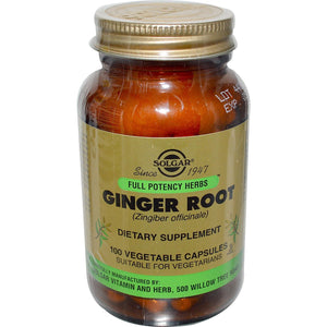 Solgar Ginger Root 100 Veggie Capsules - Dietary Supplement
