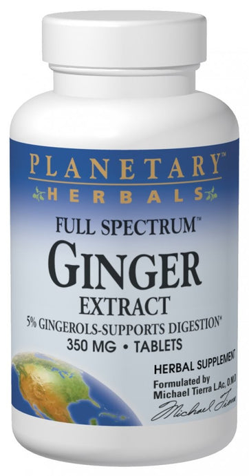 Planetary Herbals Full Spectrum Ginger Extract 350 mg 120 Tablets