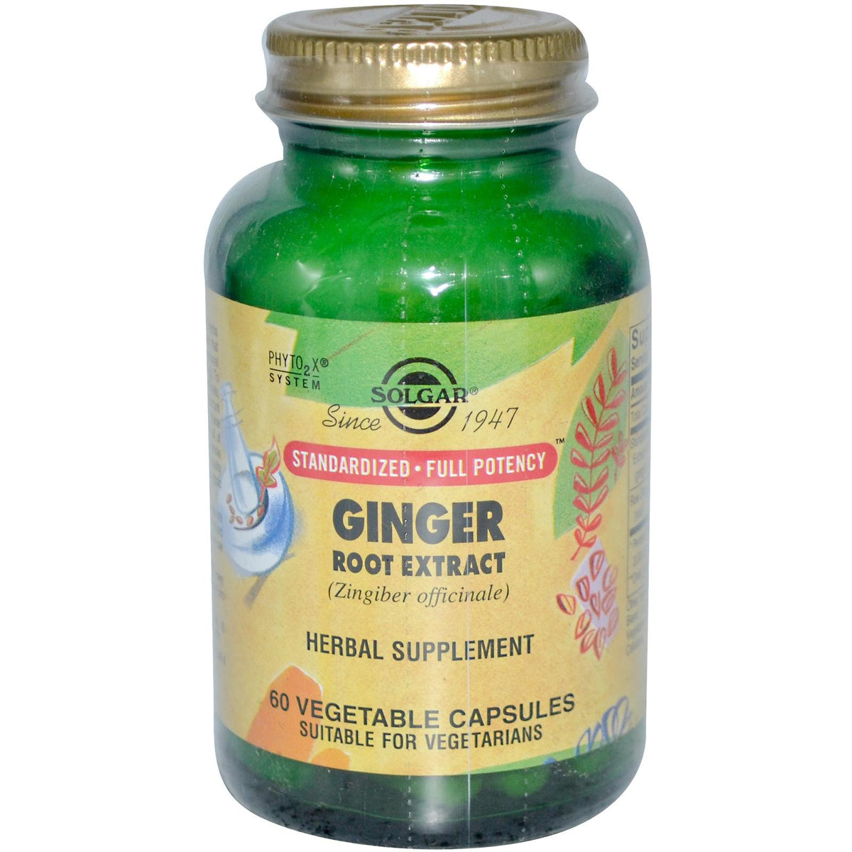 Ginger Root Extract 60 Veggie Capsules - Solgar - Supplement Store ...