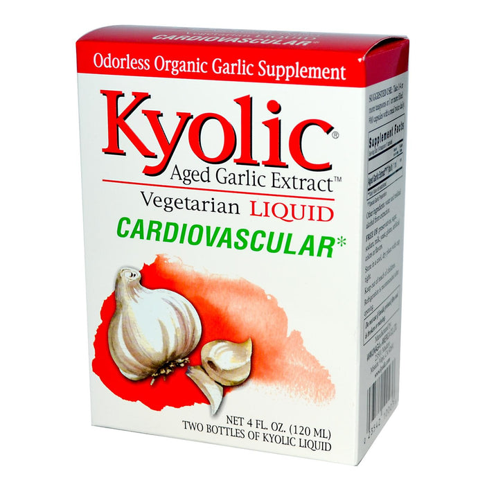 Kyolic Aged Garlic Extract Cardiovascular Liquid 2 Bottles 60 ml 2 fl oz Each