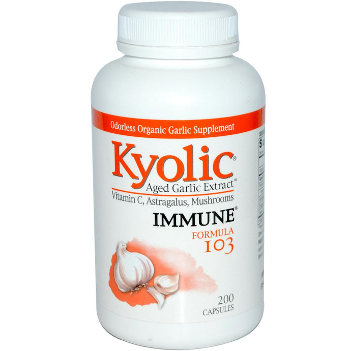 Wakunaga-Kyolic Aged Garlic Extract Immune Formula 103 200 Capsules