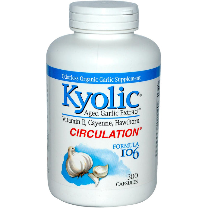 Wakunaga Kyolic Aged Garlic Extract Odorless Formula 106 Circulation 300 Capsules